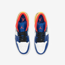 GS Air Jordan 1 Low "Bright Pops of Trail" (White/Track Red/Deep Royal Blue)(553560-123)