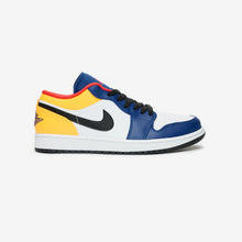 GS Air Jordan 1 Low "Bright Pops of Trail" (White/Track Red/Deep Royal Blue)(553560-123)