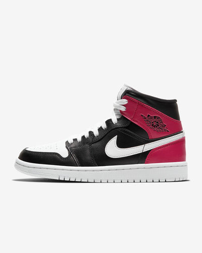 Air Jordan 1 Mid (White/Noble Red/Black)