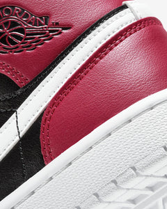 Air Jordan 1 Mid (White/Noble Red/Black)