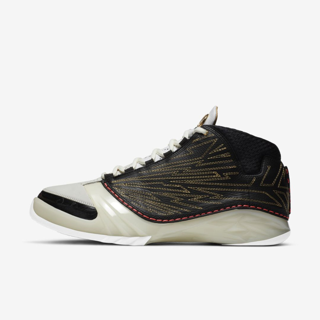 Jordan 23 gold and white hot sale