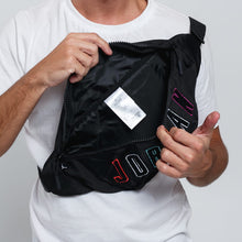 Air Jordan Chenille Multicolor Crossbody Bag Fanny Pack (Black)