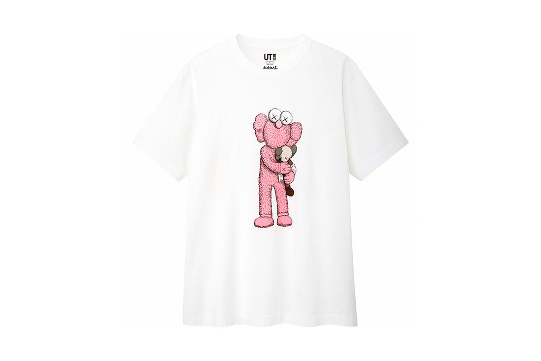 KAWS x Uniqlo Pink BFF Tee (White) - Main Image