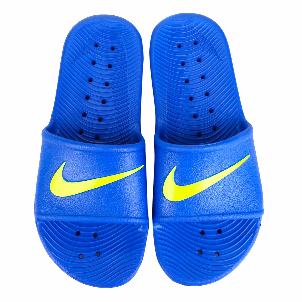 Men's Nike Kawa Shower Slides (Game Royal / Volt)(832528-404)
