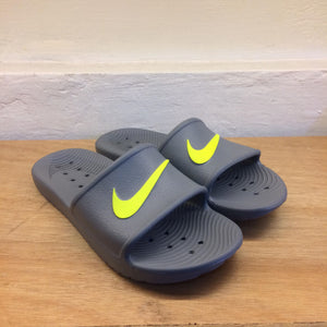 Nike Kawa Shower Slides (Cool Grey/Volt)