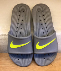 Nike Kawa Shower Slides (Cool Grey/Volt)