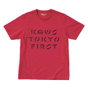 Kaws x Uniqlo Tokyo First "Wordmark" Tee (Red)(Japan Sizing)