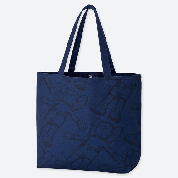 KAWS x Uniqlo BFF All Over Tote Bag (Navy) – Trilogy Merch PH