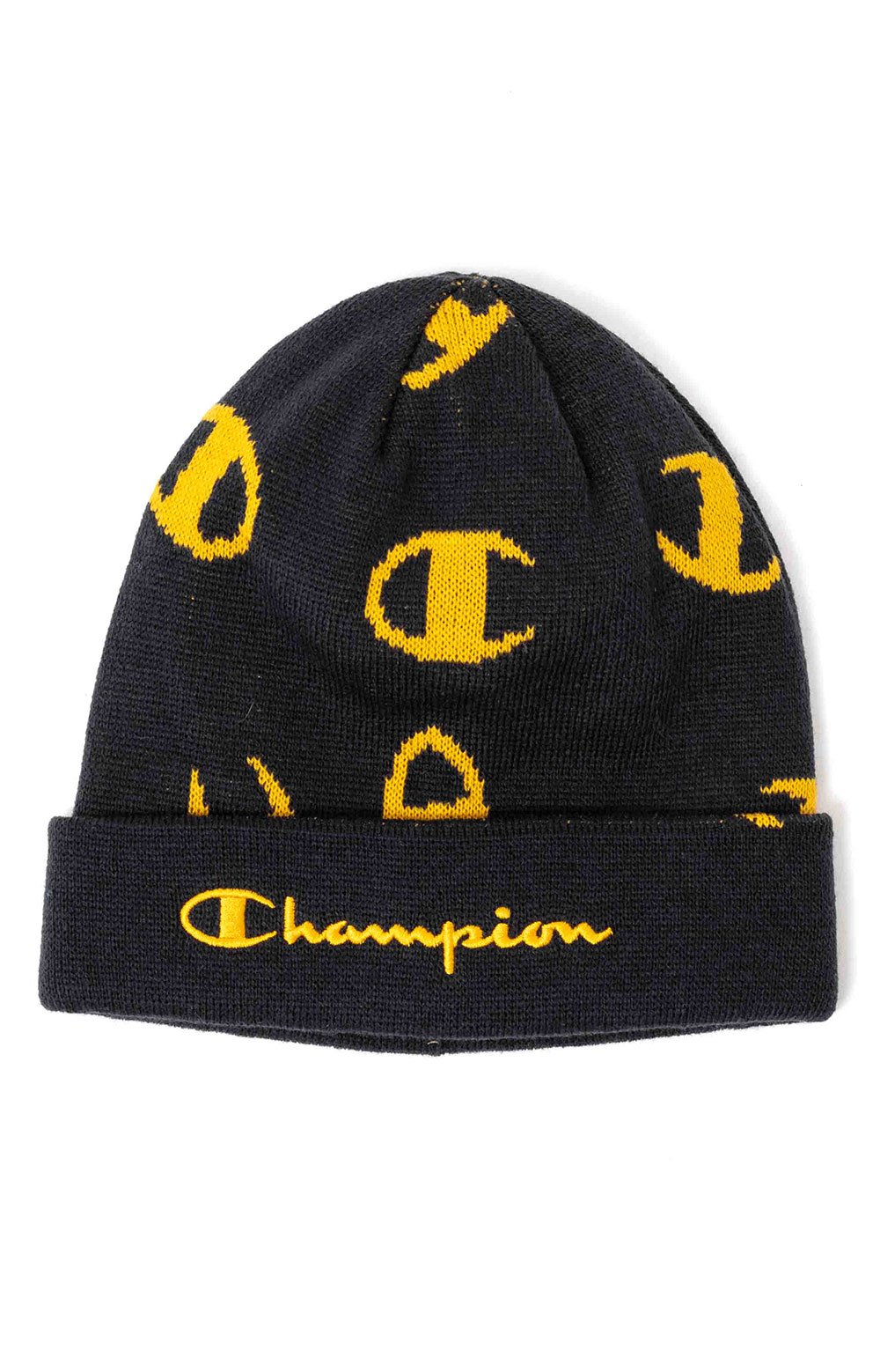 Champion Script Beanie (Navy C Gold)