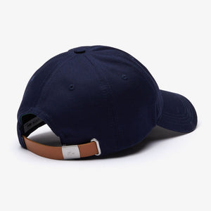 Lacoste Oversized Logo Cotton Strap-back Cap (Navy)(RK4711-51-166)
