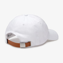Lacoste Oversized Logo Cotton Strap-back Cap (White)(RK4711-51-001)