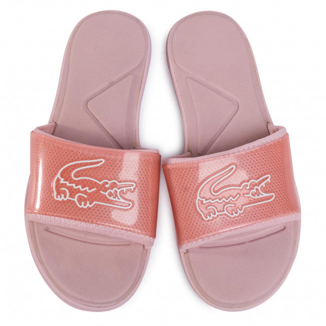 Lacoste slides womens online pink