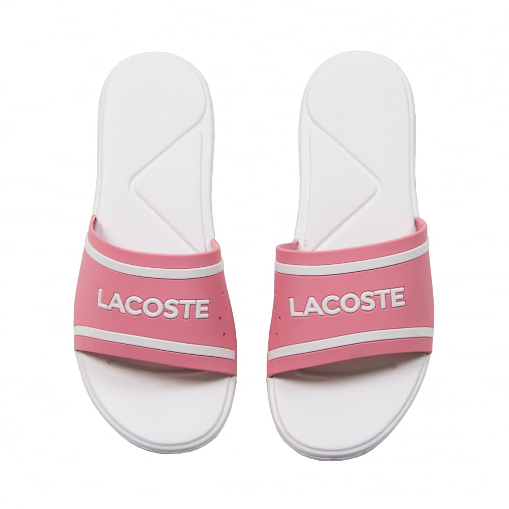 LACOSTE Women's Rubber Slides (Pink/Off White)(7-38CFA0032PW1