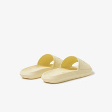 LACOSTE Women's Croco Slides (Light Yellow / White)(7-39CFA0004-241)