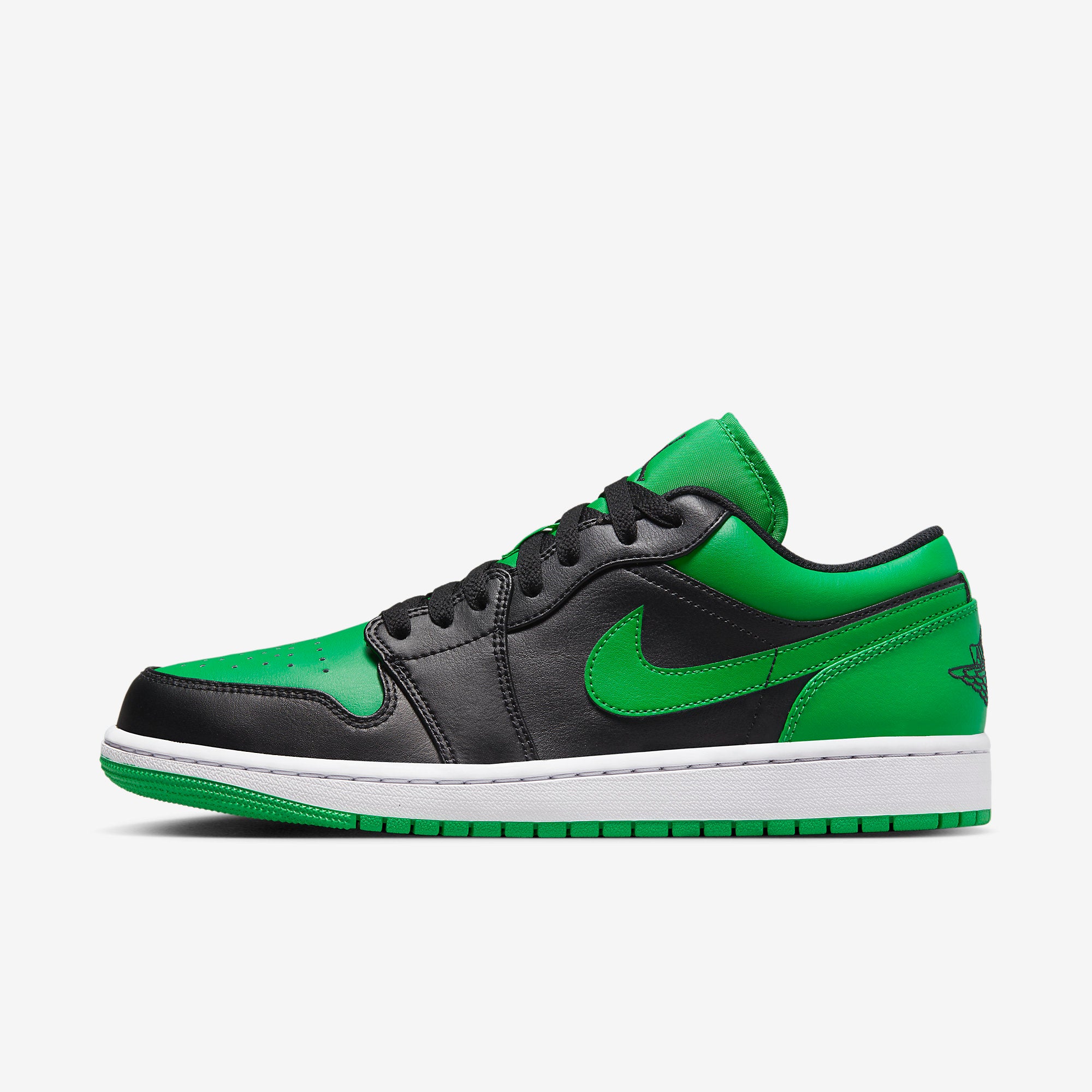 Men s Air Jordan 1 Low Black Lucky Green 553558 065 Trilogy Merch PH