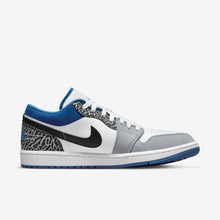 Air Jordan 1 Low SE "True Blue" Elephant Print (White/Grey/True Blue/Black)(DM1199-140)