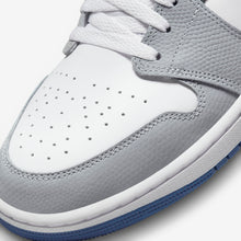 Air Jordan 1 Low SE "True Blue" Elephant Print (White/Grey/True Blue/Black)(DM1199-140)