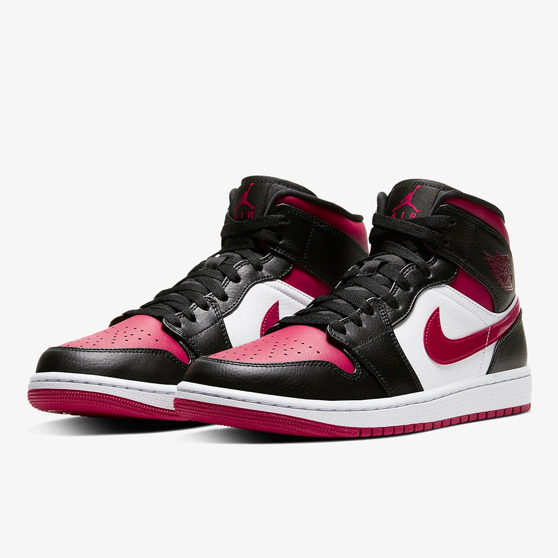 HOT Bred Aj1s Red Noble Red Aj1 Mid Red And Black Men's Air