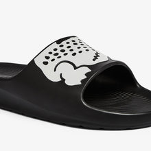 LACOSTE Women's Croco 2.0 All Rubber Slides (Black/White)(7-41CFA0035-312)