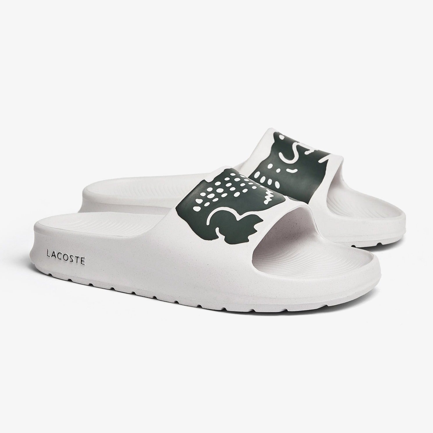 Lacoste men's croco slide sandals Clearance