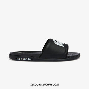 LACOSTE Men's Big Logo Croco Dualiste Slides (Black/White)(7-43CMA002-312)