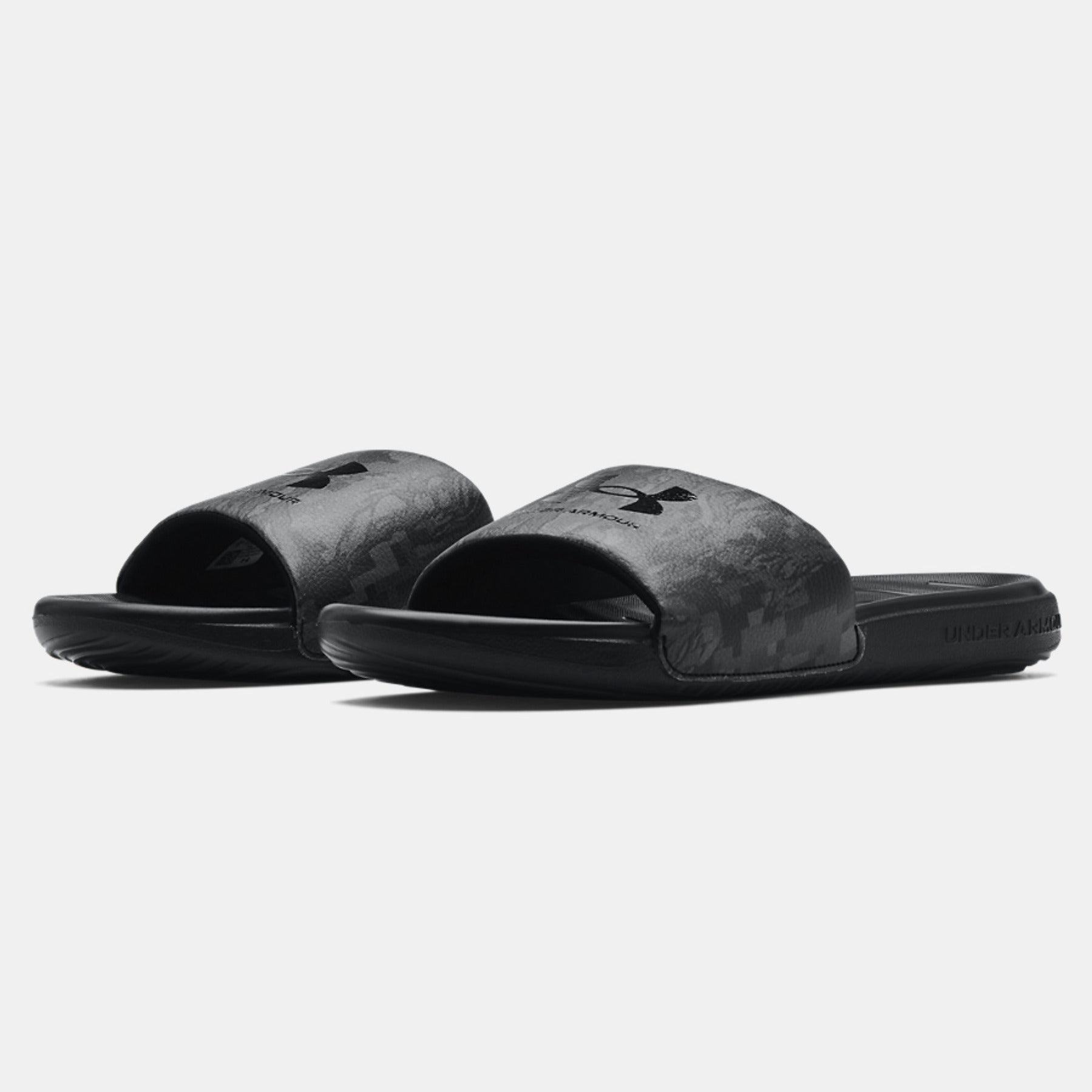 Men's under armour sales camo slides