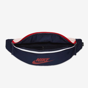 Nike Heritage Waist Bag Fanny Pack (Mystic Navy/Echo Pink/Gym Red)