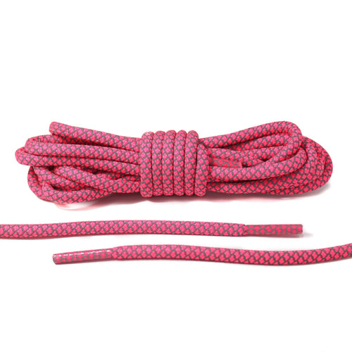 Neon Pink Reflective Rope Laces