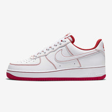 Men's Nike Air Force 1 '07 "Contrast Red Stitch" (White/University Red)(CV1724-100)