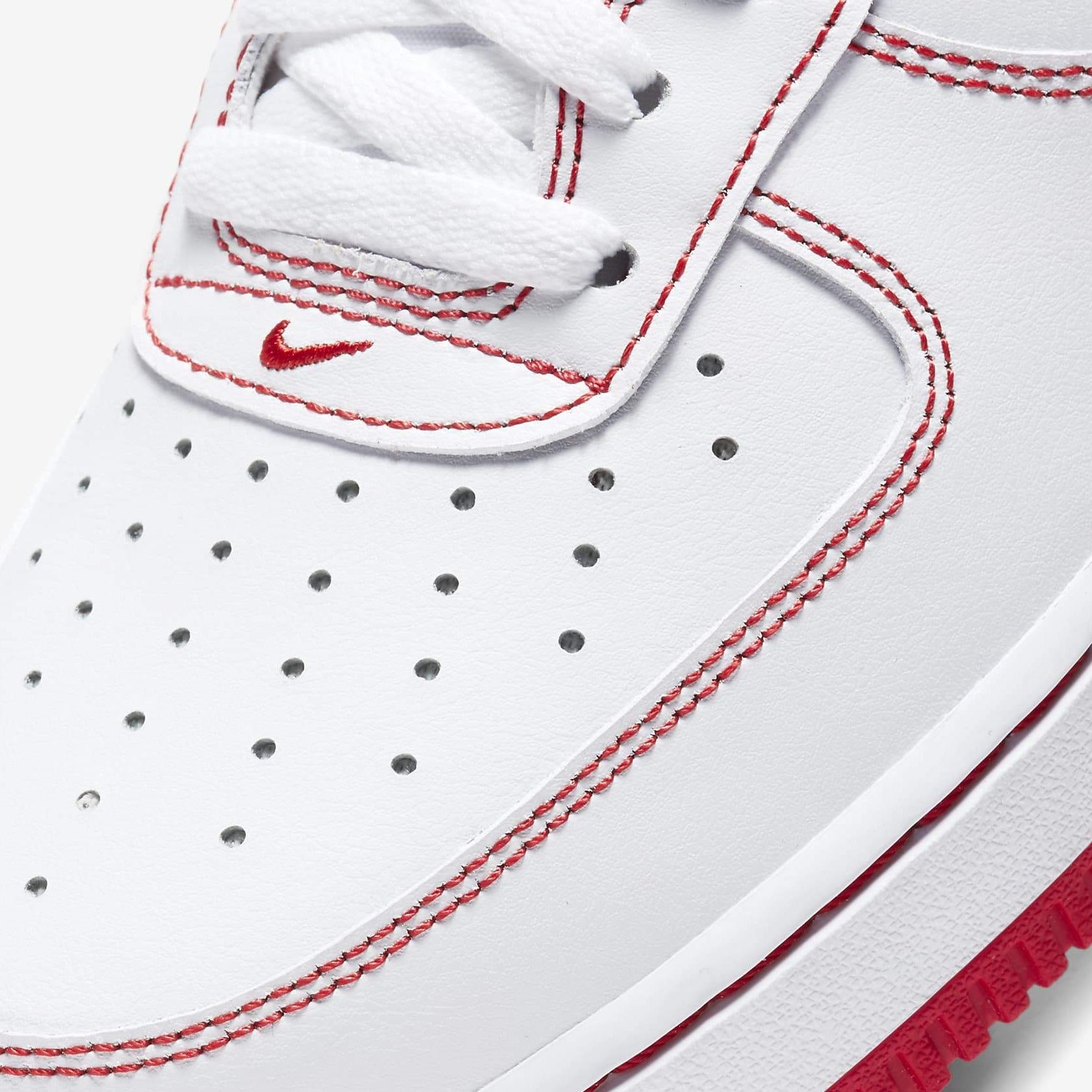 Nike Men's Air Force 1 07 Contrast Stitch White University Red