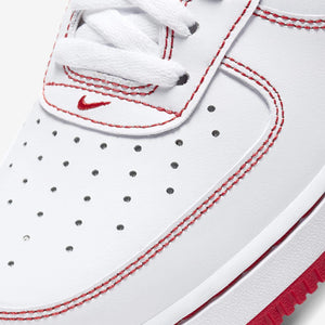 Men's Nike Air Force 1 '07 "Contrast Red Stitch" (White/University Red)(CV1724-100)