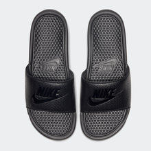 Men's Nike Benassi "Just Do It" Triple Black Slides (343880-001)