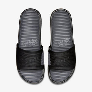 Men's Nike Benassi Solarsoft "Triple Black" Slides (Black/Anthracite)(431884-001)