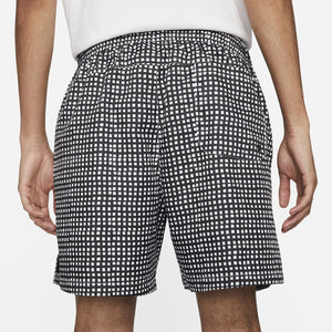 Men's Nike Checkered Print Woven Shorts (Black/White)(DA0052-010)