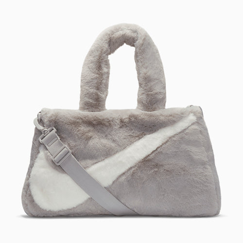 Nike Faux Fur Swoosh Bag (Grey)(DQ5804-012)