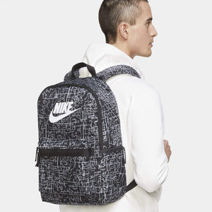 Nike Heritage "Maze Print" Backpack (Black/Light Smoke Grey)(DC5096-010)