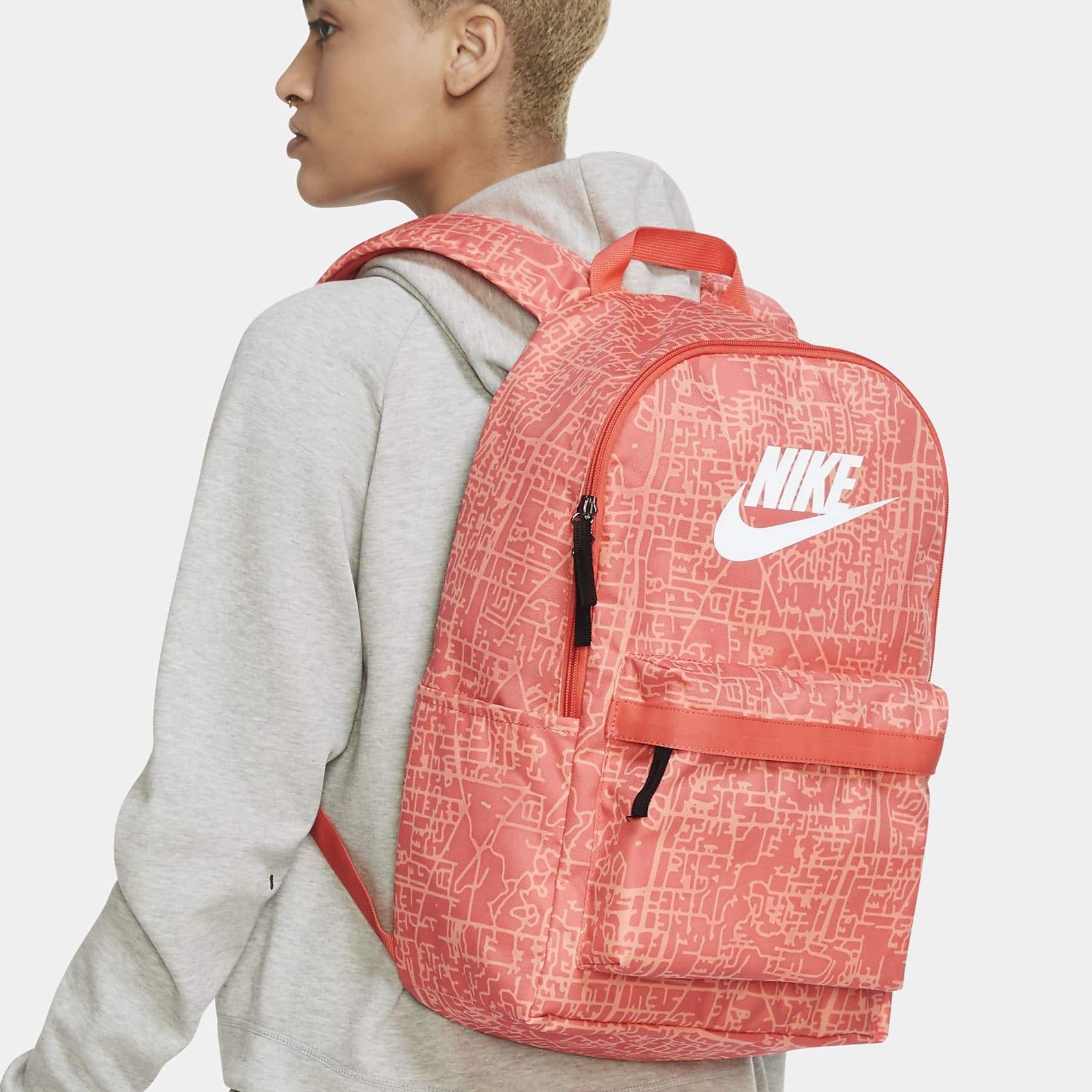 Nike Heritage Maze Print Backpack Magic Ember DC5096 814 Trilogy Merch PH