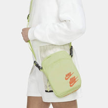 Nike Heritage Embroidered "Triple Logo" Sling Bag (Light Lime Green/Turf Orange)(DH3080-383)