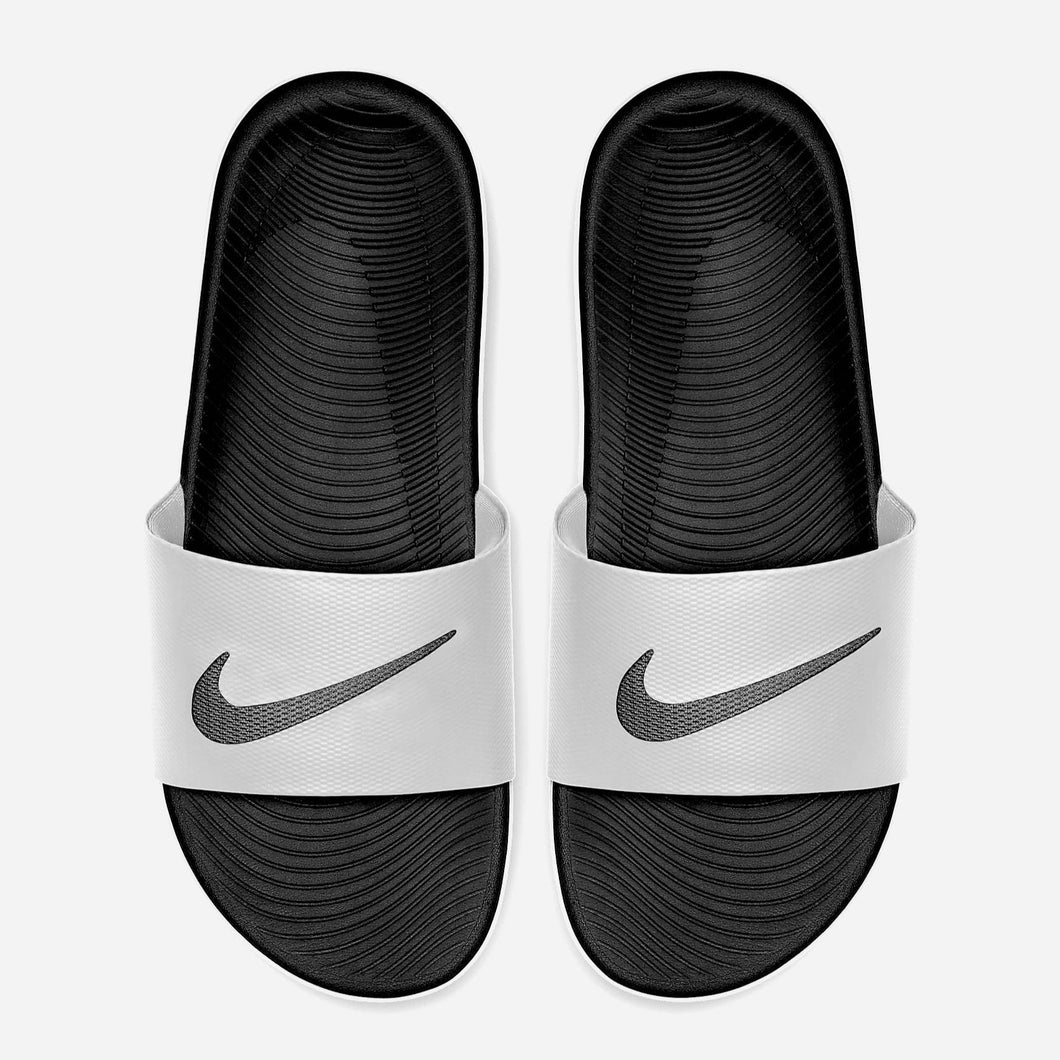 Men's Nike Kawa Solarsoft Slides (White/Black)(832646-100)