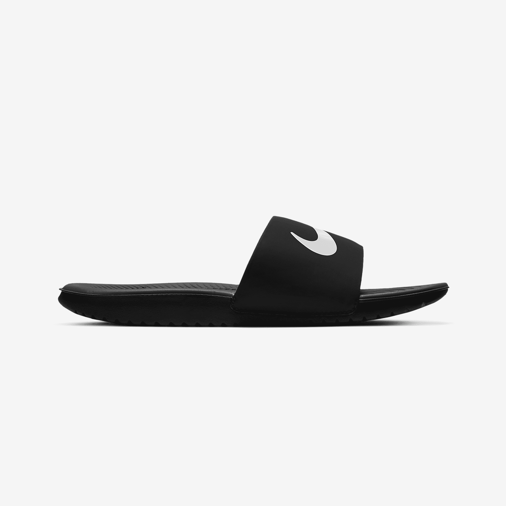Younger Kids PS GS Nike Kawa Solarsoft Slide Black White 819352 001 Trilogy Merch PH