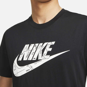 Men's Nike Futura "Mech Sketch" Tee (Black/White)(DJ1396-010)