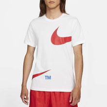 Men's Nike Sportswear "Oversized Swoosh" Tee (White/Red/Blue)(DD3350-100)(Standard Fit)