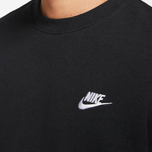 Nike Embroidered Logo French Terry Crewneck (Black/White)(BV2667-010)