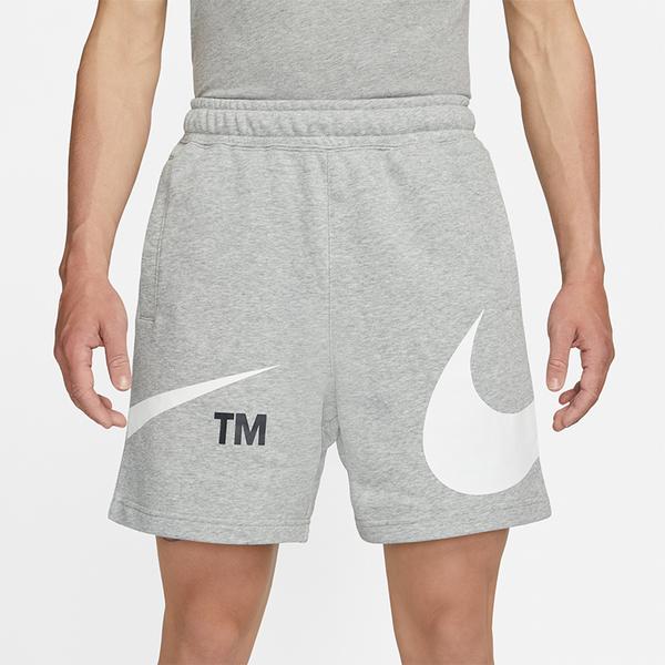 Men's Nike Side Swoosh French Terry Shorts (Heather Grey/White
