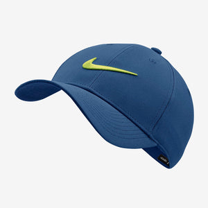 Nike "Swoosh Logo" Legacy 91 Dri-Fit Cap (Court Blue/Volt)(CW6327-476)