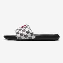 Men's Nike Victori One "Just Do It Checkered" Print Slides (Black/White/University Red)(CN9678-102)