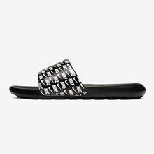 Men's Nike Victori One Print Slides "Repeat Logo" (Black/White)(CN9678-006)