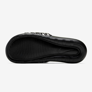 Men's Nike Victori One Print Slides "Repeat Logo" (Black/White)(CN9678-006)