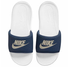 Men's Nike Victori One Slides (White/Desert Sand/Thunder Blue)(CN9675-103)