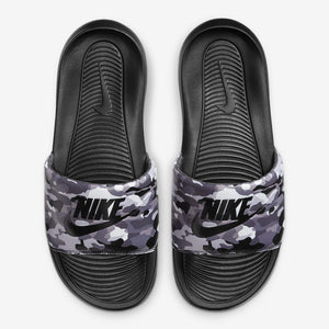 Men's Nike Victori One Print Slides "Grey Camo" (Black/Fog Grey)(CN9678-001)